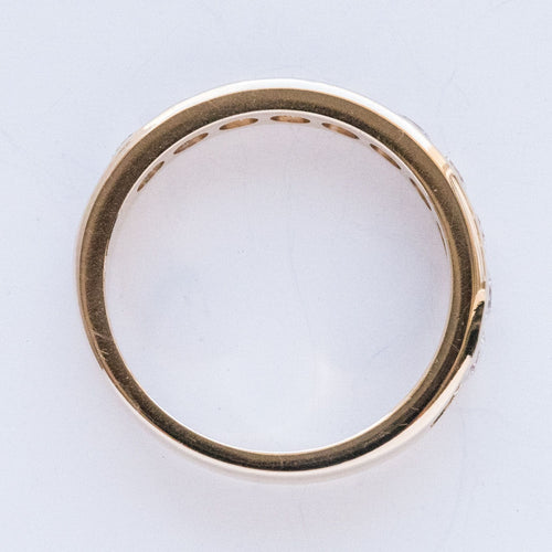 Bague 52 Demi alliance or jaune diamants 58 Facettes 20-257-48