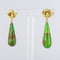 Boucles d'oreilles Boucles d'oreilles or jaune et turquoise du Turkménistan 58 Facettes 17-323