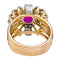 Bague 53.5 Bague 1950 en or rose, platine, diamants et rubis. 58 Facettes 30117