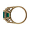 Bague 51 Bague émeraude 4,41 cts or jaune, diamants baguettes. 58 Facettes 28974