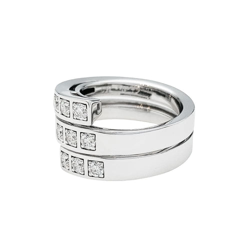 Bague 53 Bague Cartier, "Tectonique", en or blanc et diamants. 58 Facettes 30115