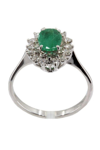 Bague 53 Bague marguerite émeraude 58 Facettes 35861