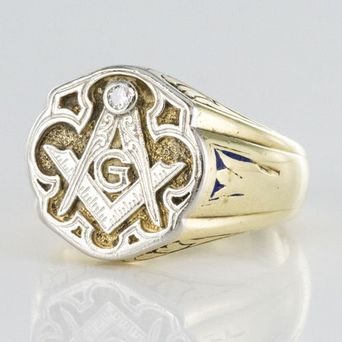 Bague 54 Bague chevalière homme maçonnique 58 Facettes 19-176-54