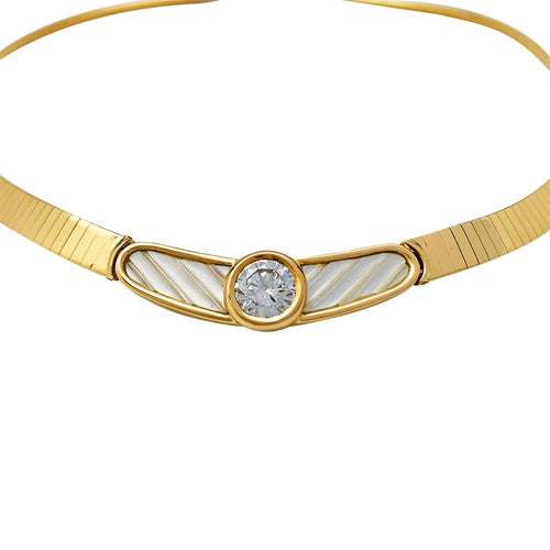 Collier Collier Mauboussin, "Nadia", or jaune, nacre, diamant 1.42 cts. 58 Facettes 30501