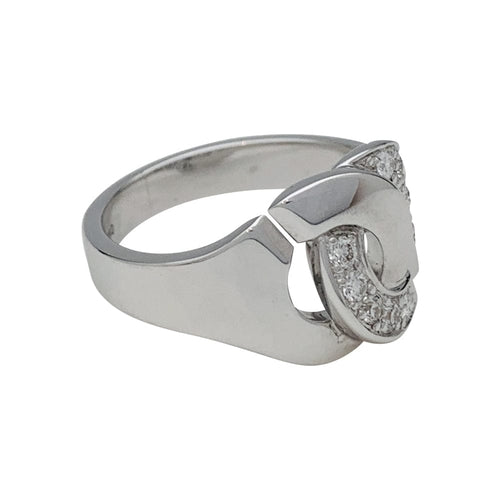 Bague 53 Bague Dinh Van, "Menottes R12", or blanc, diamants. 58 Facettes 29973