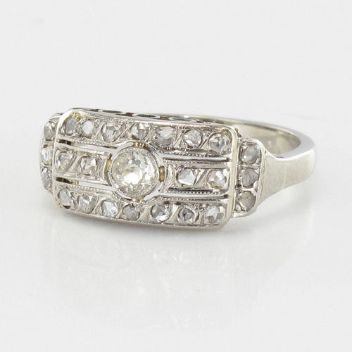 Bague 48 Bague ancienne diamants art déco 58 Facettes 19654-48