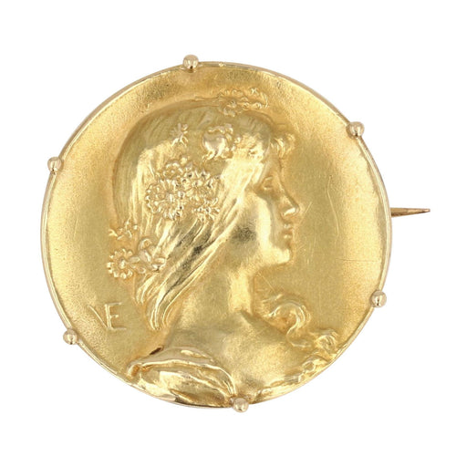 Broche Broche ancienne en or art nouveau 58 Facettes 20-592