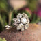 Bague 54 Bague rétro diamants bouquet 58 Facettes 20-196-51