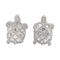 Boutons de manchette Boutons de manchette "Tortues" en platine, sertis de diamants. 58 Facettes 30067
