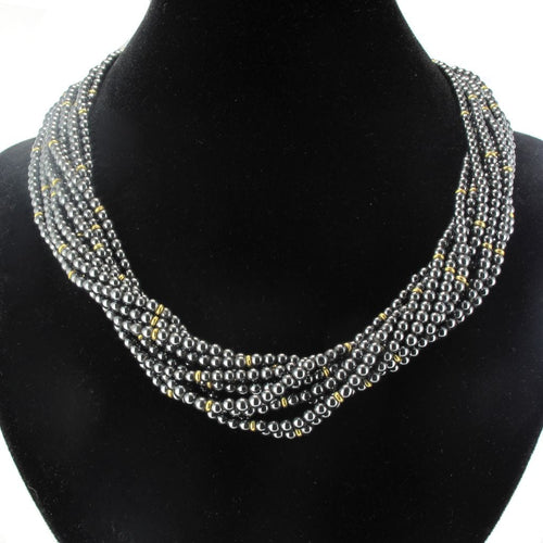Collier Collier perles d'hématites 58 Facettes 16-178