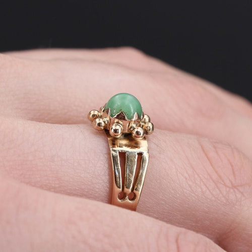 Bague 54 Bague ancienne jade or rose 58 Facettes 06-058-50