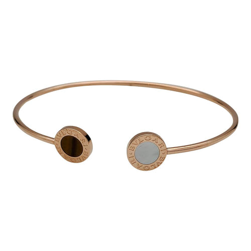Bracelet Bracelet Bulgari, "Bulgari-Bulgari", or rose, oeil de tigre et nacre. 58 Facettes 30594