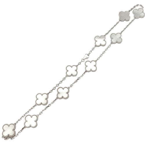 Collier Collier Van Cleef & Arpels Alhambra en or blanc et nacre. 58 Facettes 30104