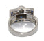 Bague Bague Tank en platine et saphirs bleus calibrés 58 Facettes 0