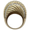 Bague 56 Importante bague dôme en or jaune, diamants. 58 Facettes 27665