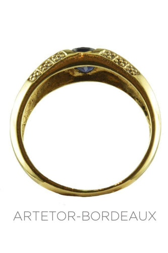 Bague 53 Bague saphir et diamants 58 Facettes 6101