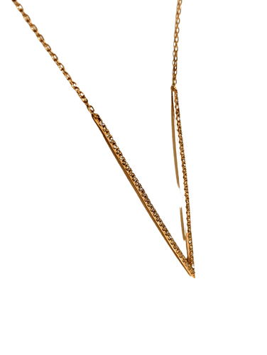 Collier Collier DJULA Grand V en or rose et diamants 58 Facettes