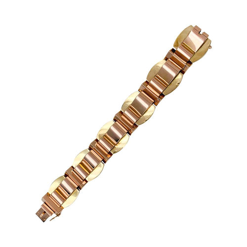 Bracelet Bracelet tank en or jaune et or rose. 58 Facettes 29818