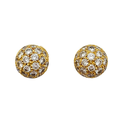 Boucles d'oreilles Boucles d'oreilles Cartier en or jaune et diamants. 58 Facettes 30122