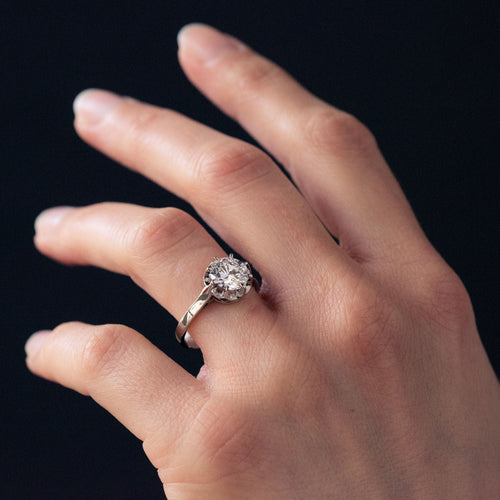 Bague 54 Solitaire diamant 1,50 carat 58 Facettes 19-649