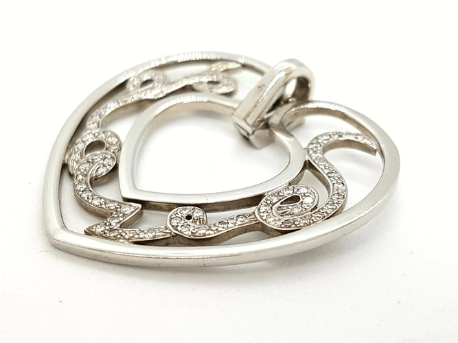 Pendentif Repossi Pendentif Love Or blanc Diamant 58 Facettes 00041GD