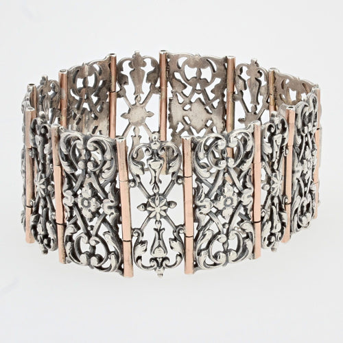 Bracelet Bracelet ancien argent et vermeil 58 Facettes 20-406