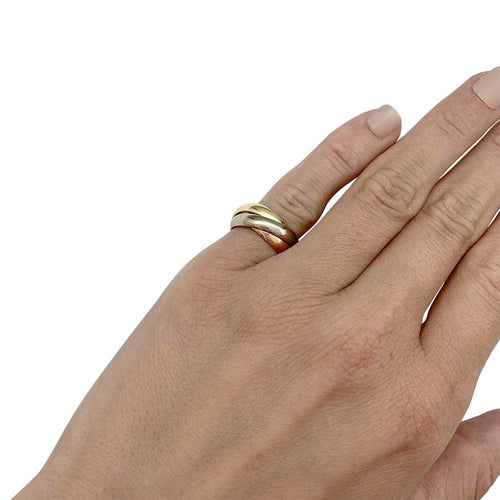 Bague 48 Bague Cartier "Trinity" 3 ors, moyen modèle. 58 Facettes 30342