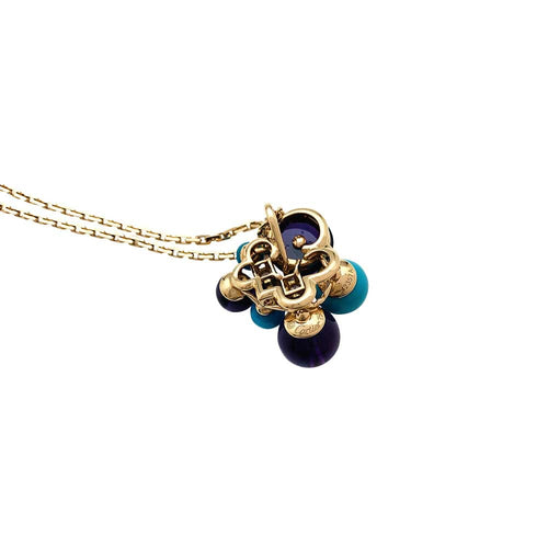 Collier Collier Cartier "Délices de Goa" en or jaune, améthystes, turquoises et diamants. 58 Facettes 30017
