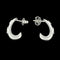 Boucles d'oreilles Boucles d'oreilles or blanc satiné diamants 58 Facettes YS66B