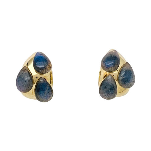 Boucles d'oreilles Boucles d'oreilles Pomellato "Goccia" en or jaune, labradorites. 58 Facettes 29711