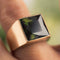Bague 54 Chevalière ancienne tourmaline 58 Facettes 19-658-51