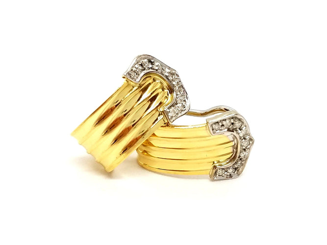 Boucles d'oreilles Boucles d'oreilles Or jaune Diamant 58 Facettes 814126CN
