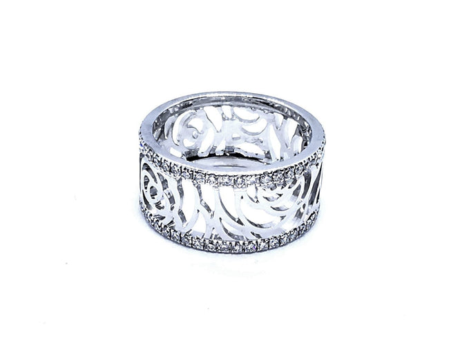 Bague 49 Chanel Bague Camélia Or blanc Diamant 58 Facettes 949238CN