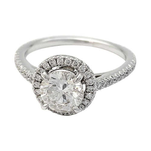 Bague 53 Bague solitaire diamant 1,01 carat en or blanc. 58 Facettes 29746