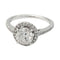 Bague 53 Bague solitaire diamant 1,01 carat en or blanc. 58 Facettes 29746