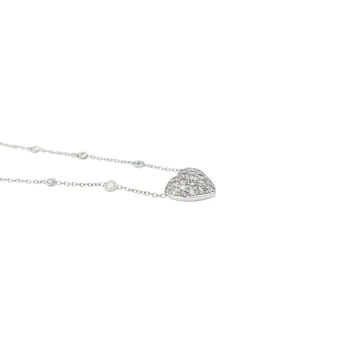 Collier Collier "Coeur" en platine et diamants. 58 Facettes 30394