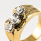 Bague 51 Bague tank or jaune 3 diamants 58 Facettes 20-153-54