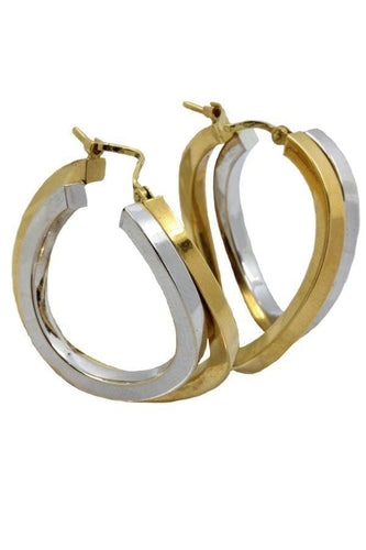 Boucles d'oreilles Créoles modernes 58 Facettes 14381