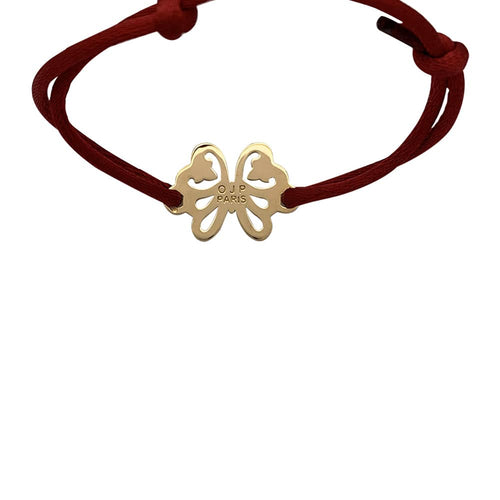 Bracelet Bracelet O.J. Perrin, "Féerie de Légendes", or jaune sur cordon. 58 Facettes 30341