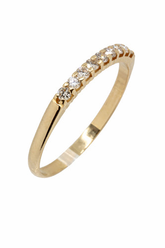 Bague Demi-alliance diamants 58 Facettes