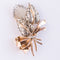 Broche Broche vintage bouquet or et diamants 58 Facettes 17-401