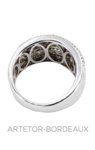 Bague 52 Bague moderne pavage diamants 58 Facettes 34811