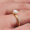 Bague 59 Bague ancienne Perle baroque 58 Facettes 17-155B-55
