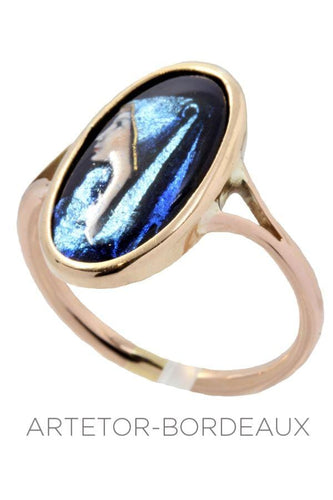 Bague 54 Bague émail de Limoges 58 Facettes 29891