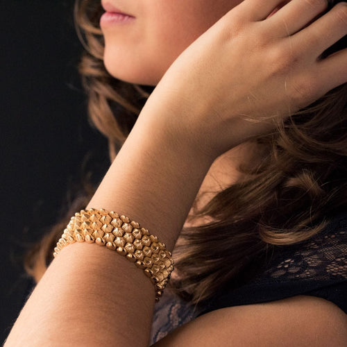 Bracelet Bracelet or jaune nids d'abeilles 58 Facettes 19-542