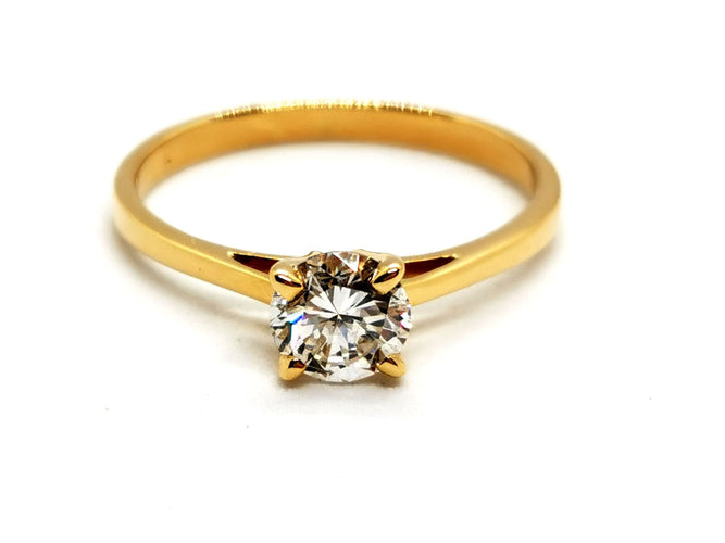 Bague 51 Bague Solitaire Or jaune Diamant 58 Facettes 1141241CD