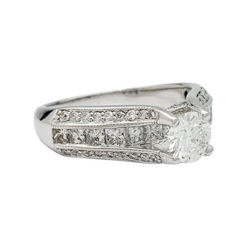 Bague 57 Bague diamant 0,70 carat en or blanc. 58 Facettes 30445