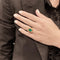 Bague 50 Bague en or jaune jupe émeraude 4,12 carats, diamants. 58 Facettes 30506