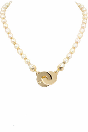 Collier Collier de perles fermoir menottes 58 Facettes