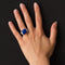 Bague 54 Bague lapis lazuli cristal de roche et diamants 58 Facettes 17-358-54-1